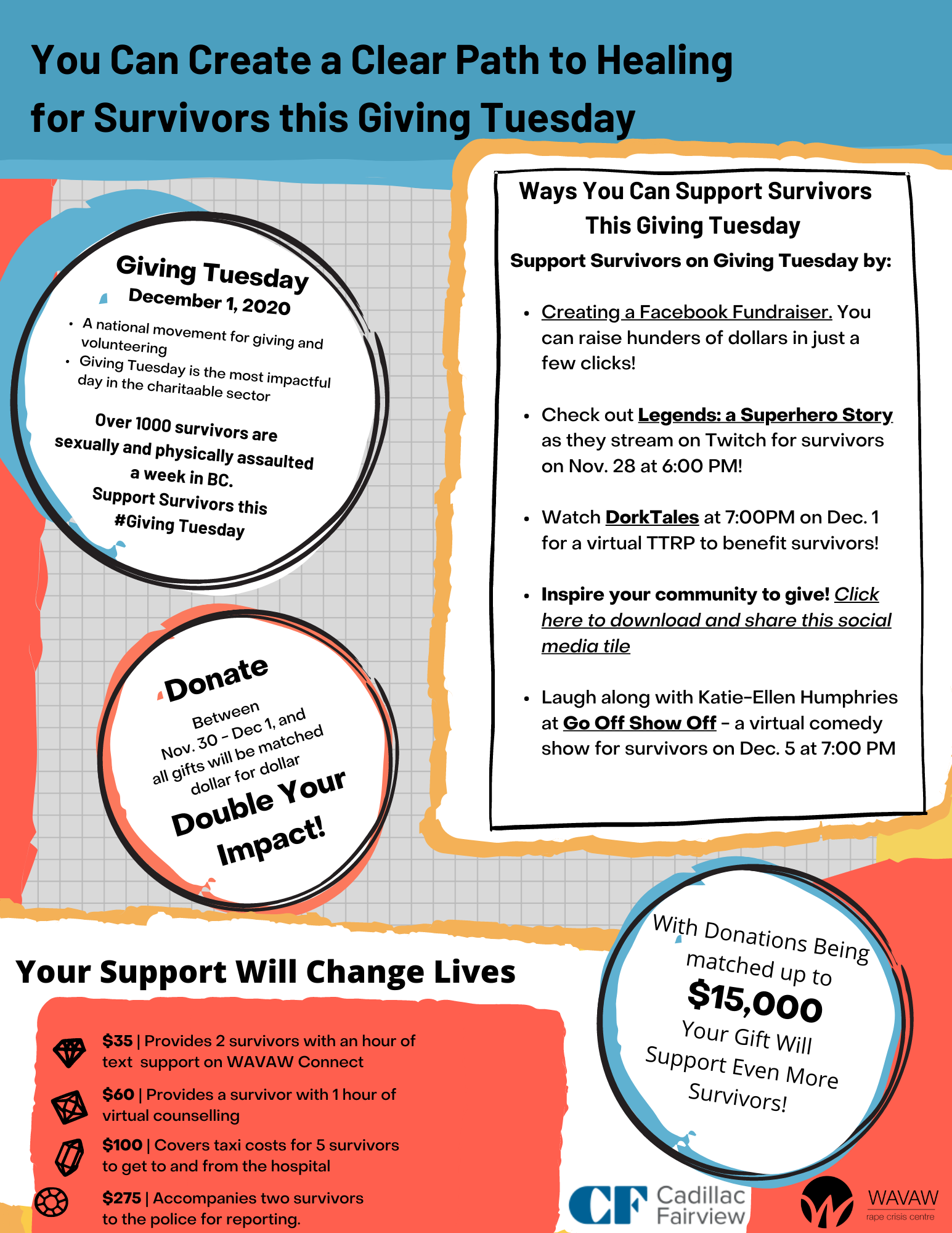Giving Tuesday Ways To SUpport Survivors